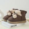 Girls' snow boots winter new children's snow shoes women's treasure autumn and winter piled thickened cotton shoes non-slip and warm