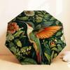 1pc Hummingbird Floral Automatic Folding Umbrella, Heavy Duty 8 Rib Iron Frame,  Suitable for Travel, Daily Use, Birthday, Decor Gift M0104069