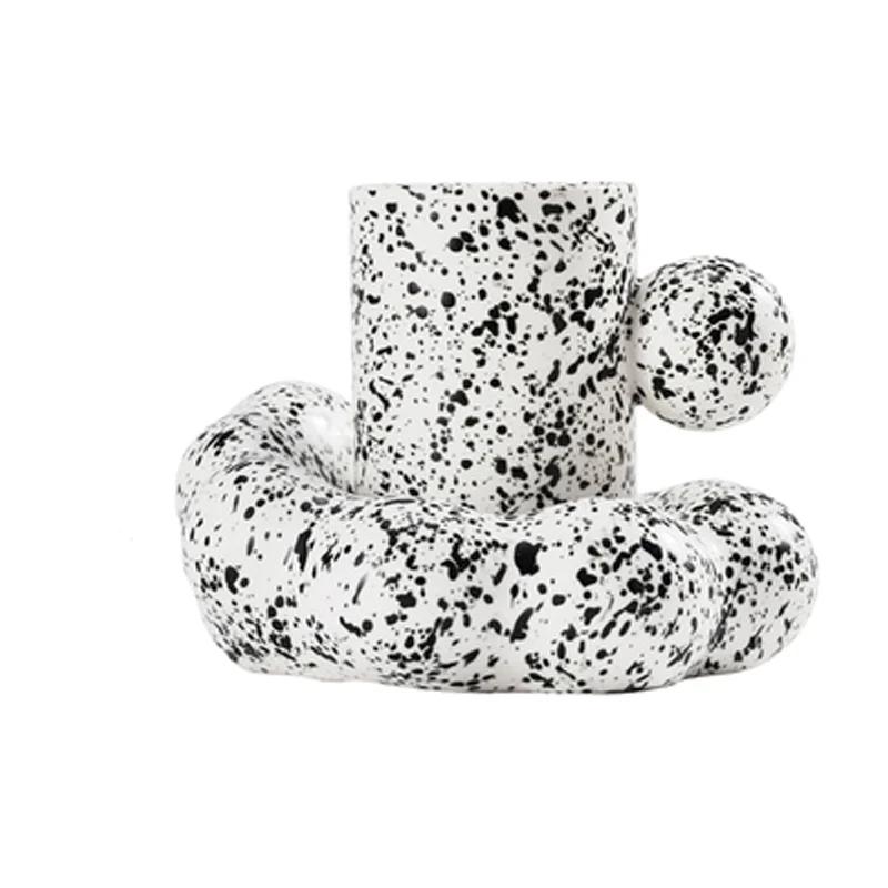 Home Ceramic Mug Creative Shape Breakfast Coffee Cup Couple Milk Cup 280ml Coffee Mug Living Room Decoration Dining Tableware