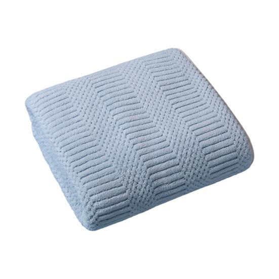 Coral Velvet Bath Towel Highly Absorbent Stylish Striped Design Thick Plush
