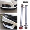 Adjustable Chrome Front Bumper Lip Splitter Strut Rod Tie Support Bars Spoiler