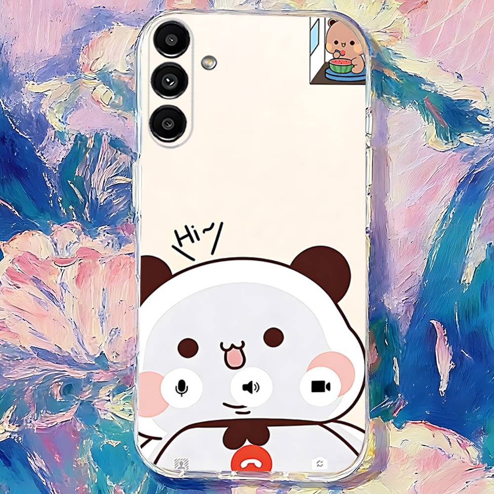 Cute BuBu And D-DuDu Clear Phone case suitable for  Samsung S30,S25,S24,S23,S21,S22,S20,S10,5G,FE,lite,PIus,Ultra Transparent