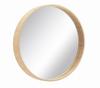 Round Wooden Scandinavian Mirror 50 Cm Natural Bd Art