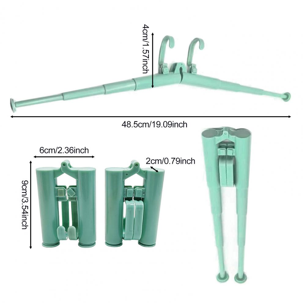 1/3Pcs Telescopic Folding Clothes Hanger Multi-functional Double Rod Design Portable Compact Clothes Drying Racks