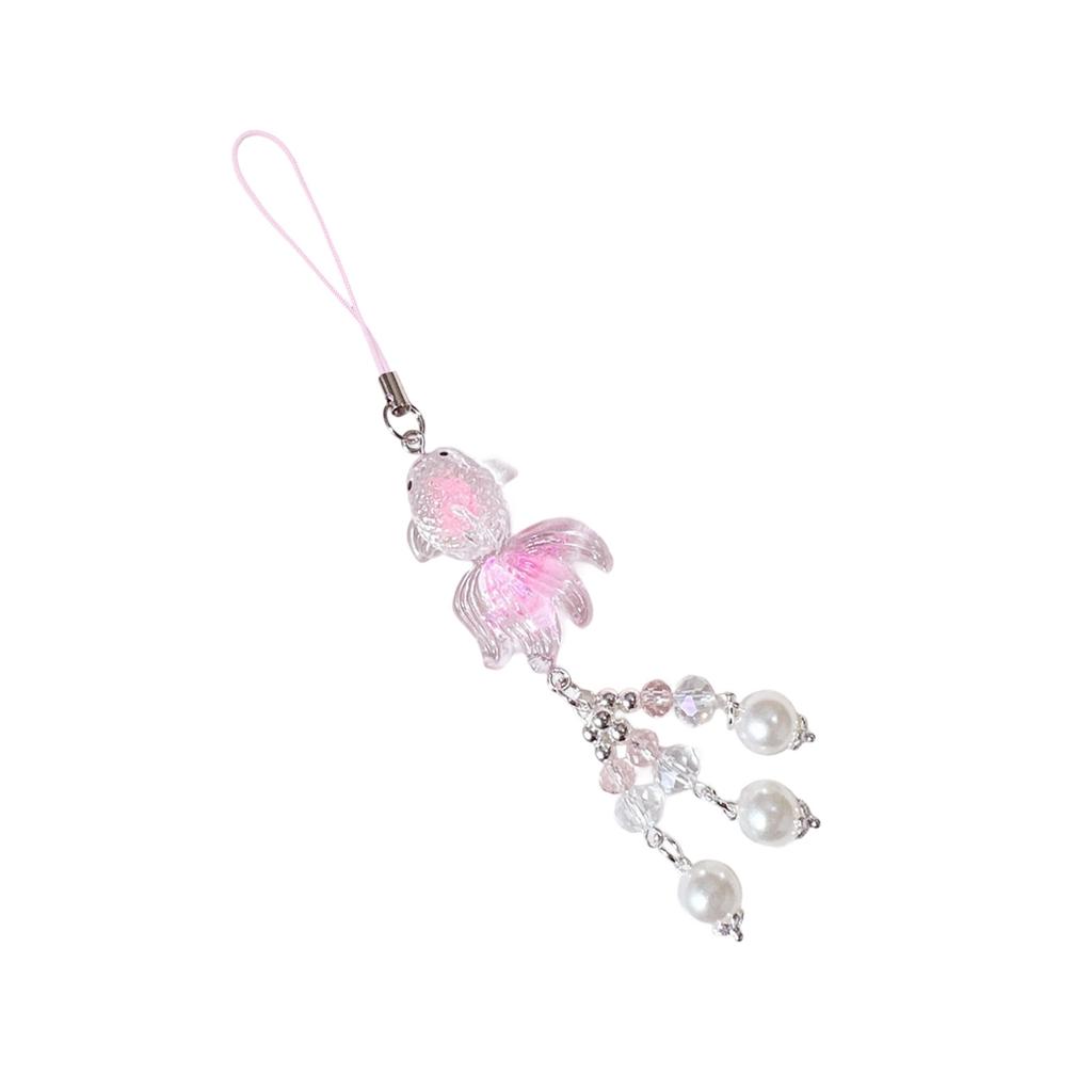 Glow In The Dark Koi Fish Phone Charm Keychain Lucky Charm Phone Chain Lanyard for Night Event DIY Accessories