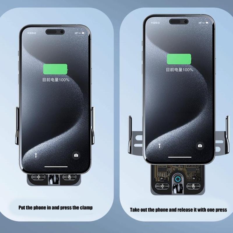 Quick Charging Car Phone Stand 66W Wireless Charges High Speed Wireless Charging Car Mount Intelligent Clamping Wireless