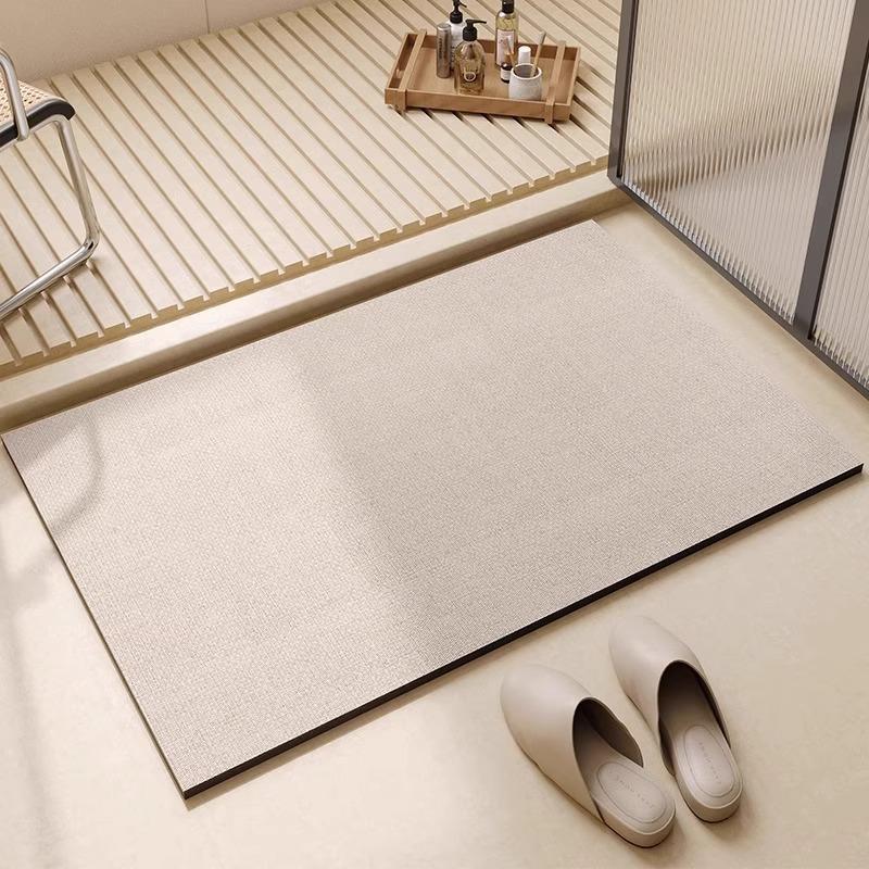 Bathroom Carpet Diatom Mud Floor Mat Anti-slip Foot Wiping Mats Diatomite Soft Water-absorbing Quick-drying Bath Rugs Washable