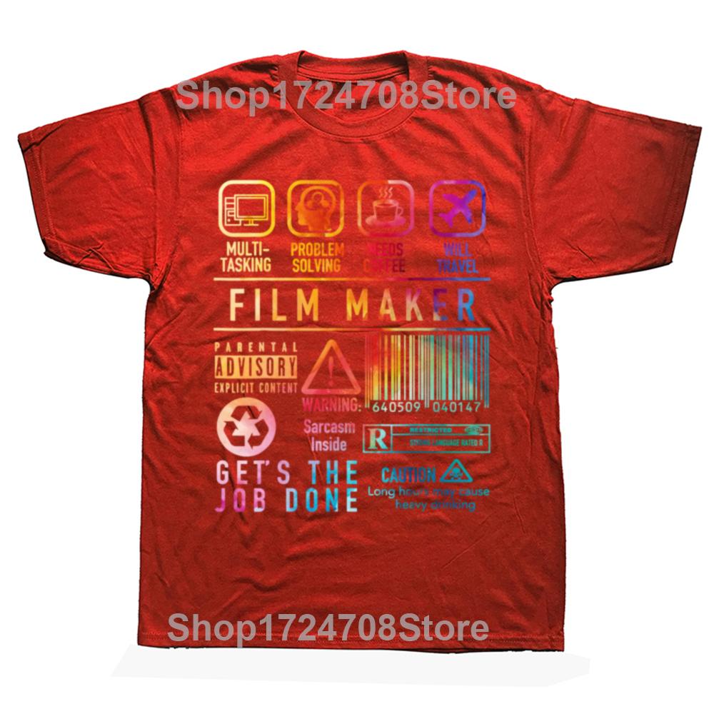 Funny Film Maker Graphic T-shirts Men Women's Fashion Casual Tshirt 100% Cotton Loose Movie Director Filming Filmmaker T Shirt