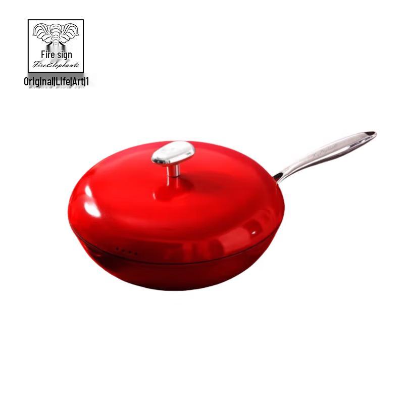 

Huoxiang Oriental Red Pebble Wok 32cm