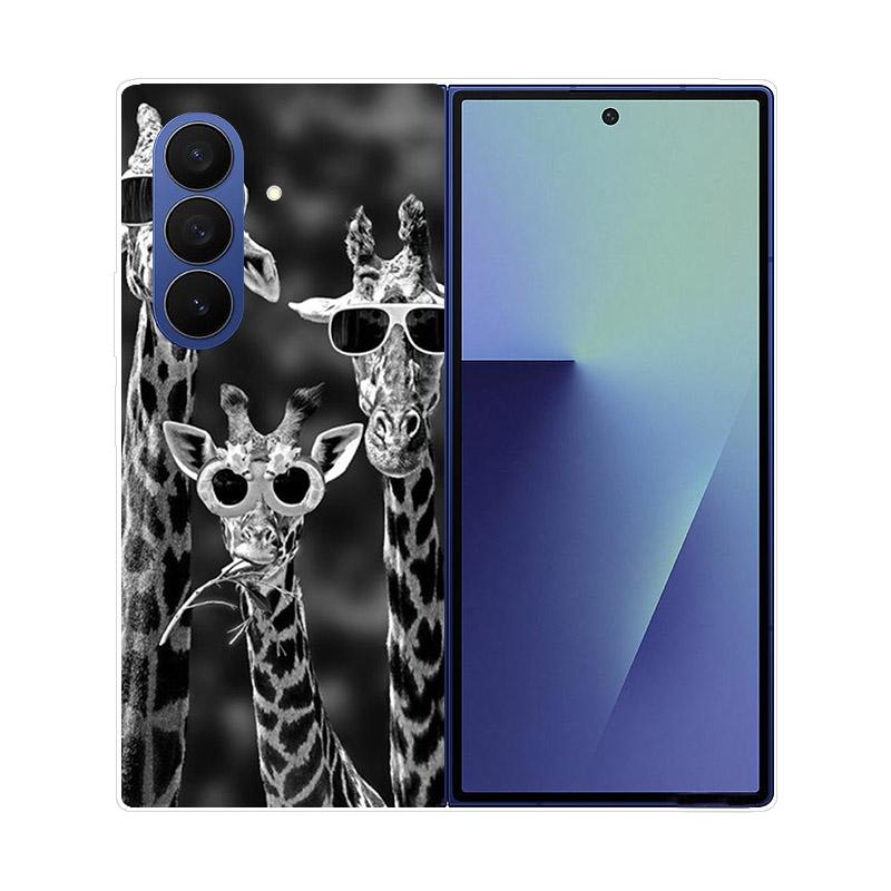 Transparent Folding Phone Case For Samsung Galaxy Z Fold 6 7 Clear Shockproof Hard PC Cover For Samsung Z Fold7 Fold6 Shell Capa