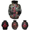 Men's Deadpool Sweatshirts Long Sleeve Hooded Coat Pullover Hoodies With Superhero Design