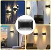 LED Solar Wall Lamp Outdoor Waterproof Light Control Sensor Lamp for Garden Courtyard Terrace Porch Staircase Fence