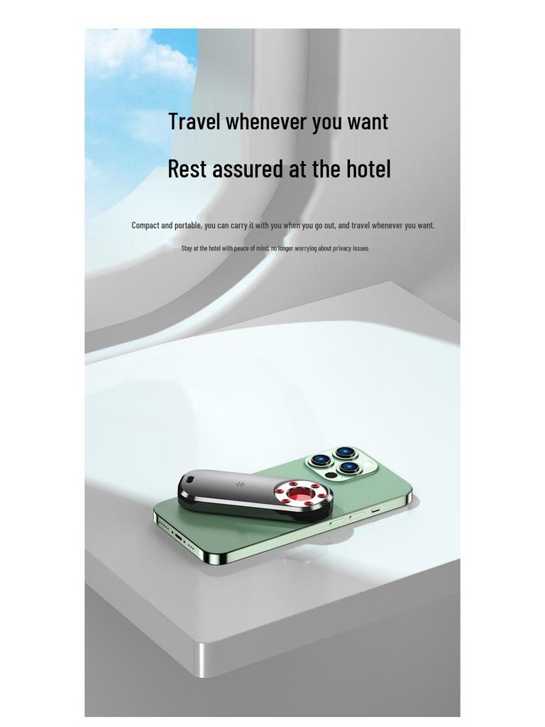 Portable Wireless Camera and Listening Device Detector with Infrared for Anti-Spying in Hotels