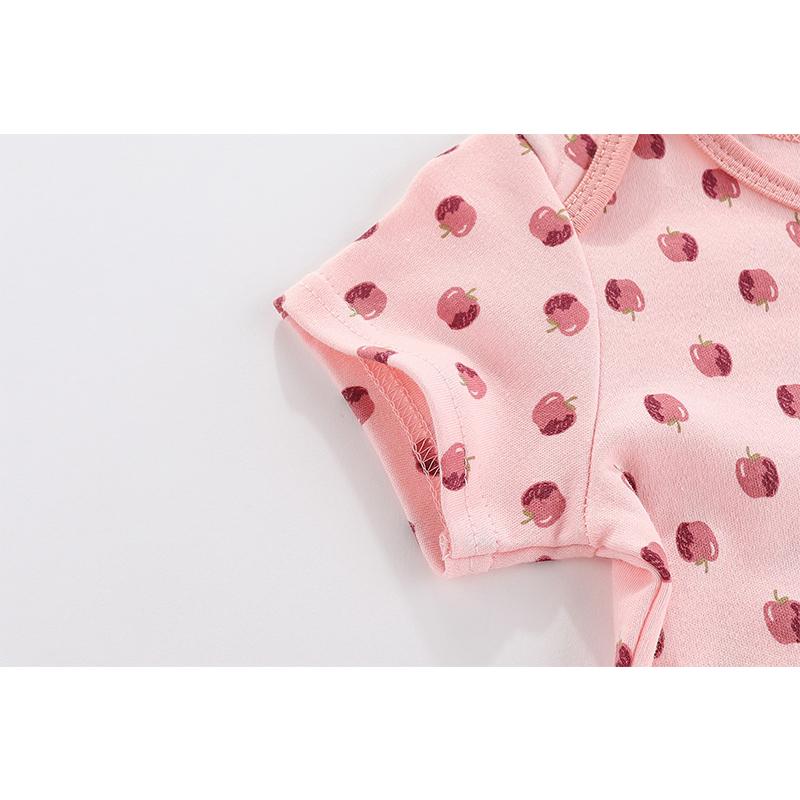 KIDDIEZOOM 4 Pcs Fashion Baby Boys Girls Bodysuits 100%Cotton Soft Newborn Clothes