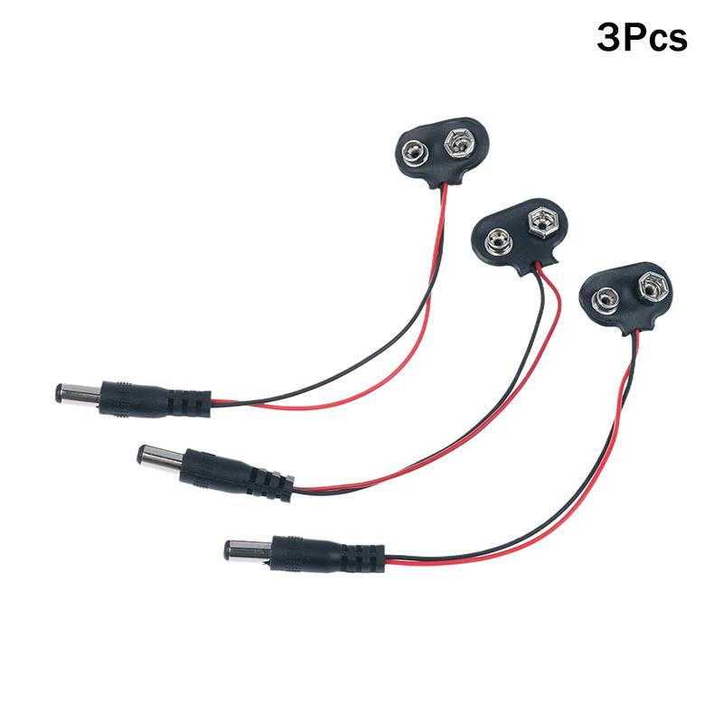 1/3Pcs MB102 Solderless Breadboard Power Supply Module 3.3V 5V With 9V Battery Clip Power Cable 2.1x 5.5mm Male DC Jack Plug