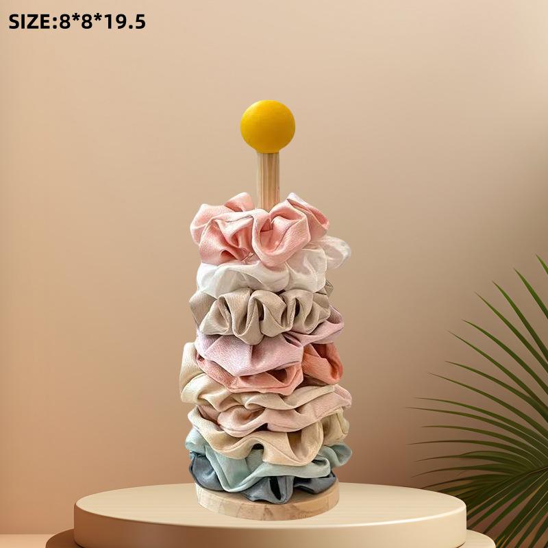 Solid Wood Hair Accessory Display Stand for Hair Ties, Rubber Bands, and Clips