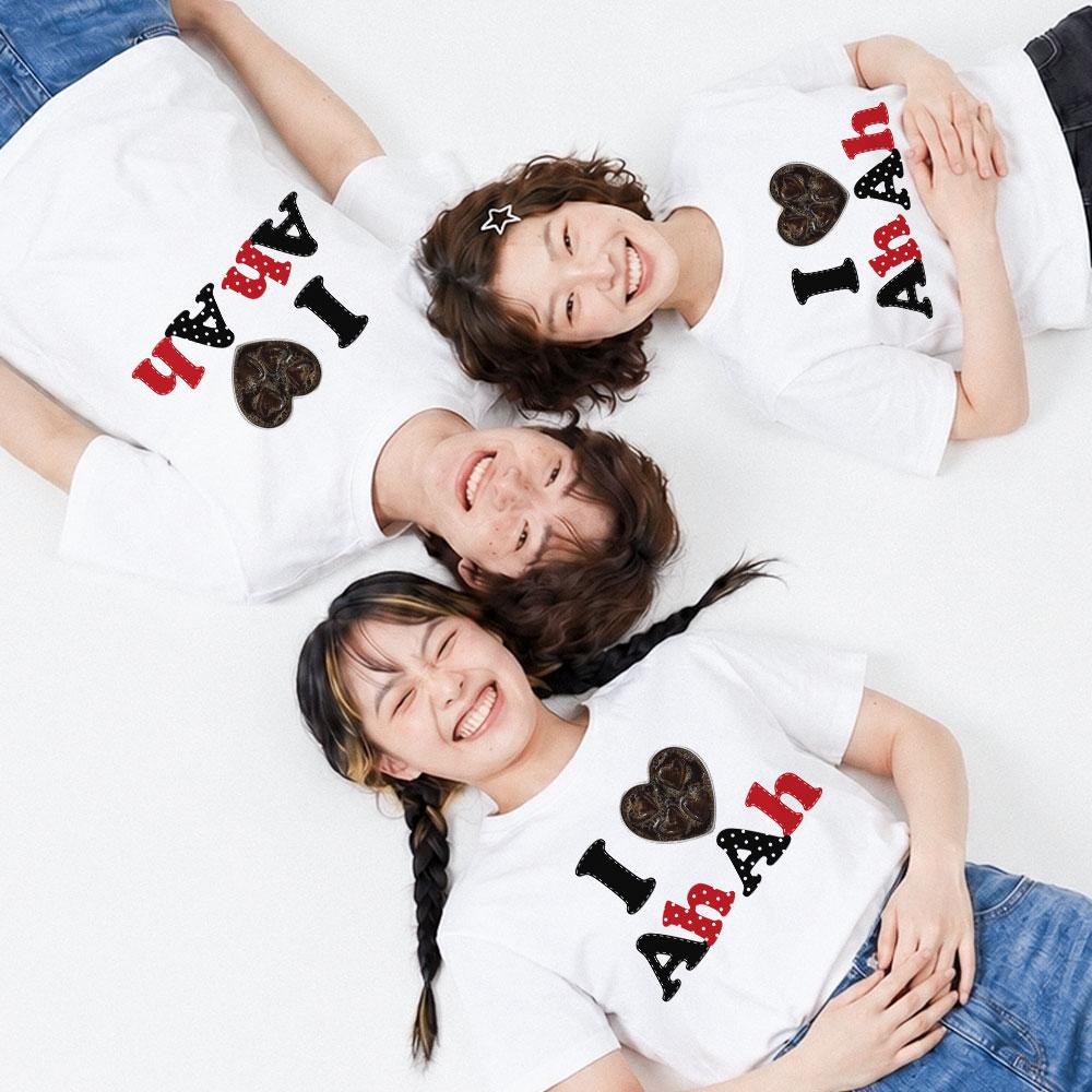Wideusseom Love Format I Love Ahh T-Shirt (B Type)