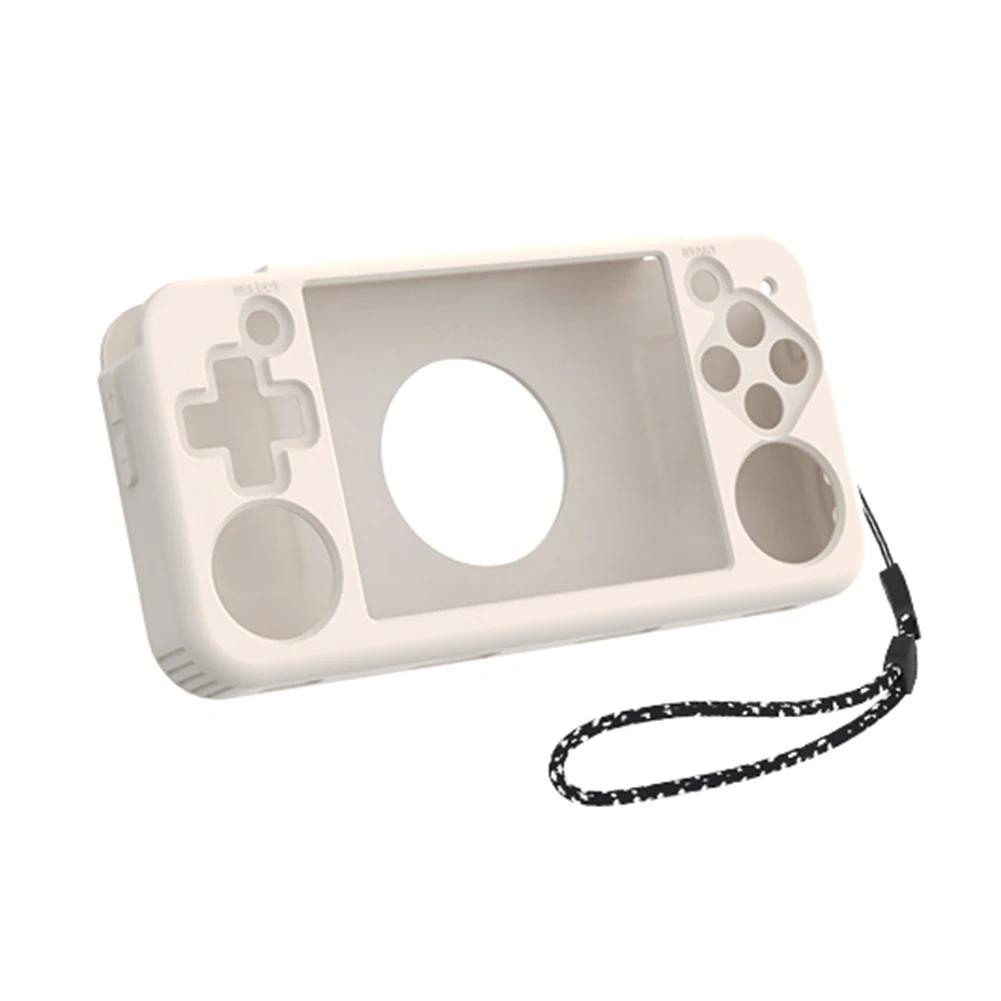 Silicone Protective Case Shockproof Soft Case Cover Anti-Scratch with Lanyard for Anbernic RG35XX H Retro Handheld Game Console