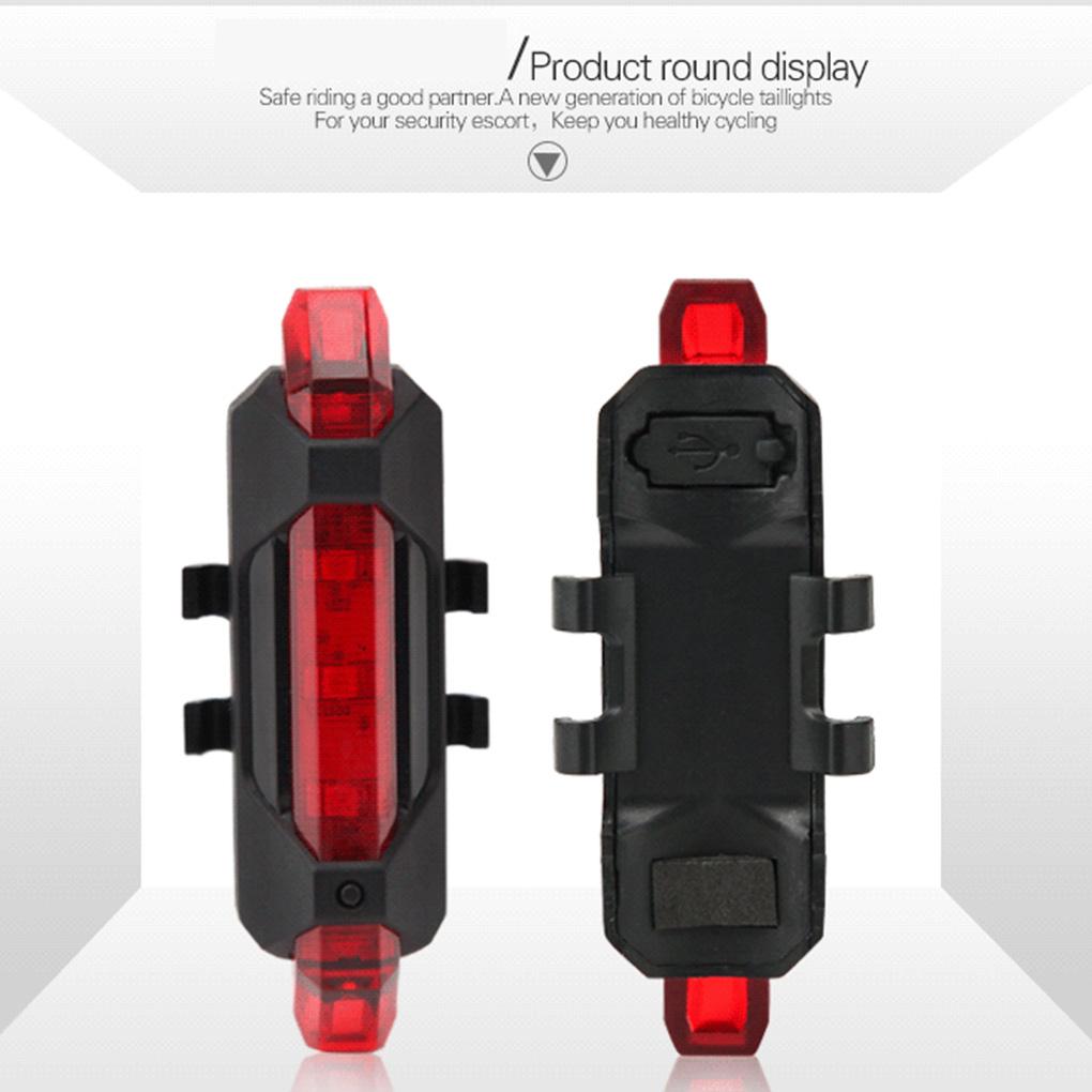 Bike Tail Light Multi Lighting Modes Rear Lamps Rechargeable Waterproof Cycling Warning Lights Household Shop Riding Accessories