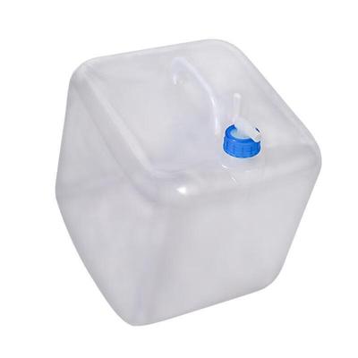 15L Portable Collapsible Transparent Water Bucket with Telescopic Spout
