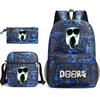 X Three-piece Schoolbag Printed Breathable Practical Backpack Large Capacity Oxford Bag