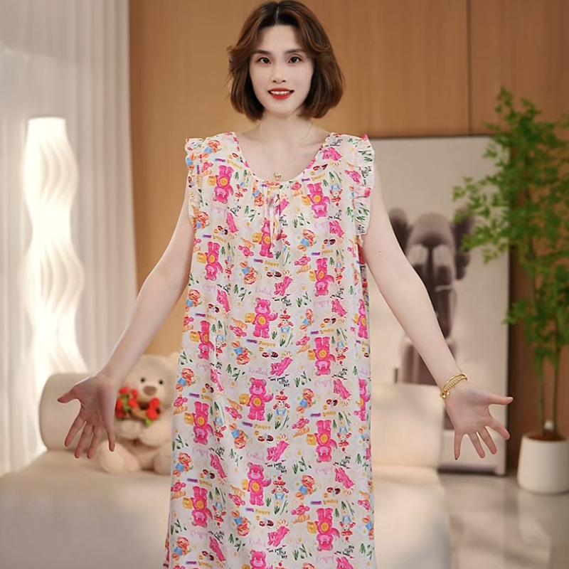 Women's Cotton Silk Camisole Pajama Dress - Summer, Loose Fit, Cute Japanese Style, Sexy and Thin, Perfect for Students