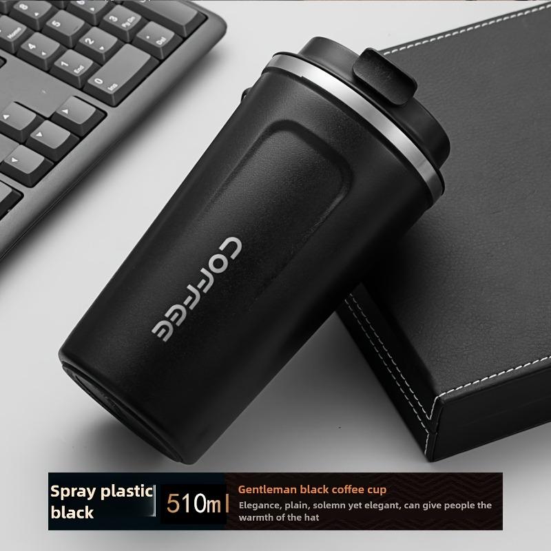 1PC Vacuum Insulated Coffee Travel Cup, Leak-proof Double-layer Stainless Steel Reusable Thermos Cup