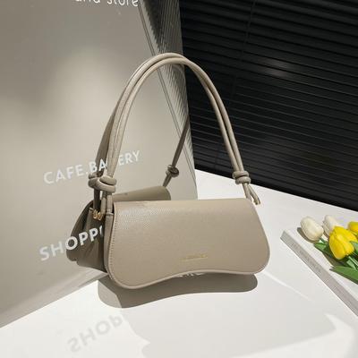 Popular Solid Color Underarm Bag Women's Fashion Simple Temperament Shoulder Bag Cheap Small Shoulder Bag