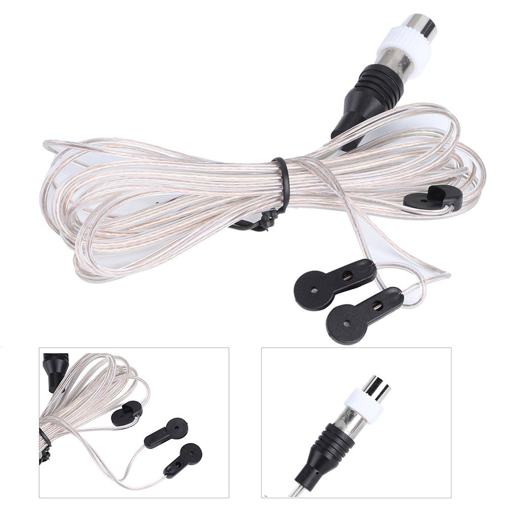 2 Meter 6.6 Feet -108 FM Radio Cable with Female Connector for FM TV Reception, Plastic, Metal