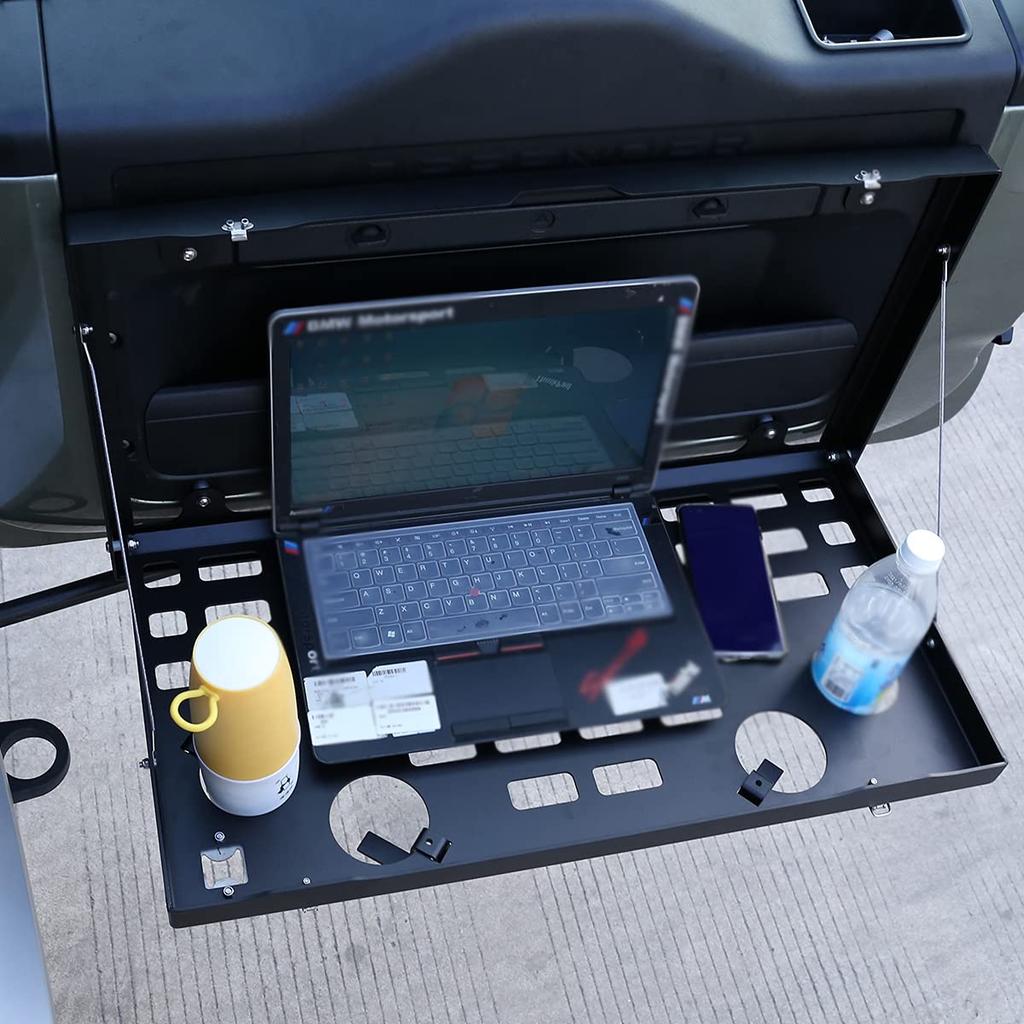 METYOUCAR for Land Rover Defender 90 110 Tray Multifunctional Tray Rack Car Simple Table Foldable Tailgate Table Rear Door Table Storage Cargo Shelf