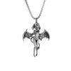 Gothic Punk Sexy Devil Bat Girl Goddess Pendant Necklace for Men and Women Hip Hop Trendy Halloween Cosplay Party Jewelry