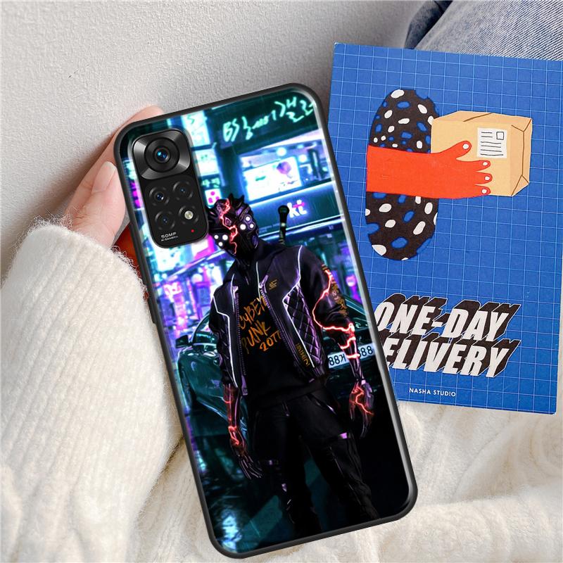 Cyberpunks Case For Xiaomi Redmi Note 11 Pro 8 9 10 Pro Note 10S 11S 9S K50 K40 9A 9C 10A 10C Cover
