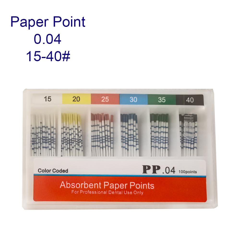 0.02 0.04 0.06 Dental Filling Material Dentist Product Root Canal Endodontic Paper Tips Dental Absorbent Paper Points