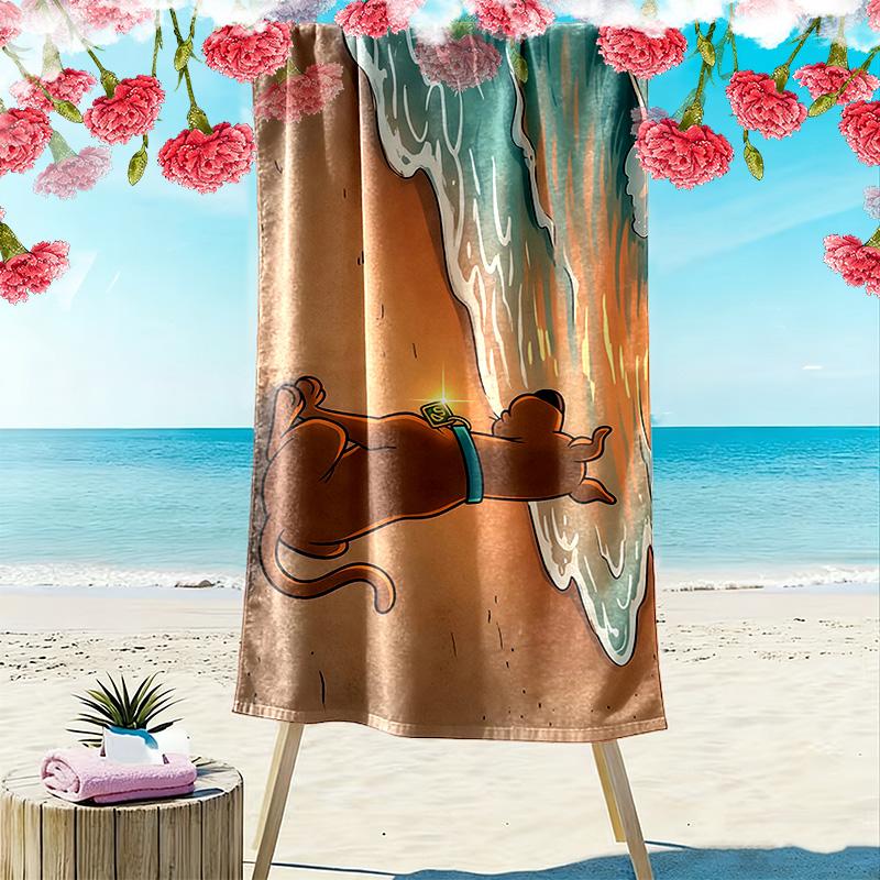 Scooby‑Doo2 Print Beach Towel, Large Soft Quick Dry Towel for Beach Camping Swimming