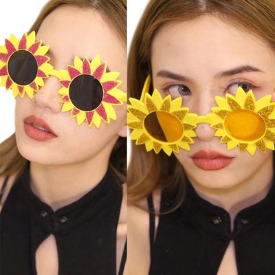 Sonnenblumenbrillen für Musikfestivals, Jungen und Mädchen, Outdoor-Tanzrequisiten