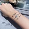 Mei's Elegant Triple Diamond Slider Bracelet for Women - 2025 Trendy Jewelry