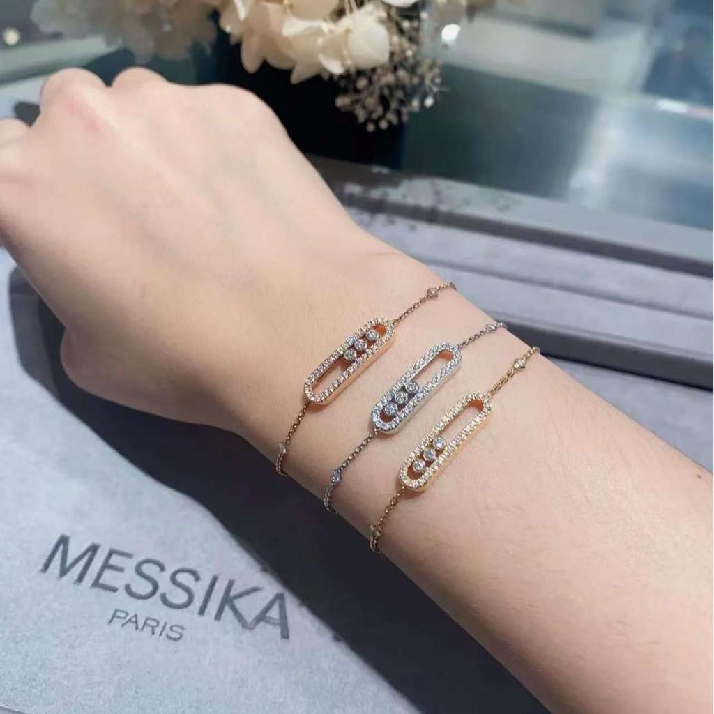 Mei's Elegant Triple Diamond Slider Bracelet for Women - 2025 Trendy Jewelry