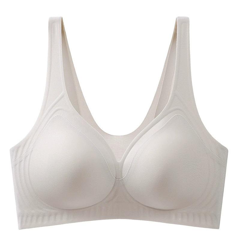 Women Seamless Wireless Comfortable Plus Size Backless Vest Style Sports Push Up Bra