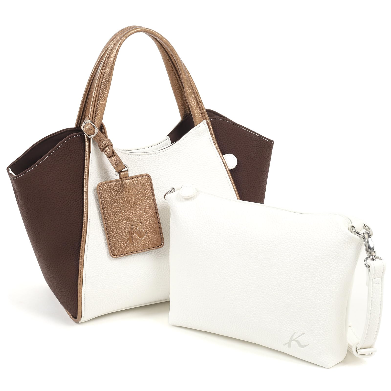 

Сумка через плечо и сумочка с пропуском 90621 [Kitamura] Z-0556 Женская Белый/Шоколадный [Белый]