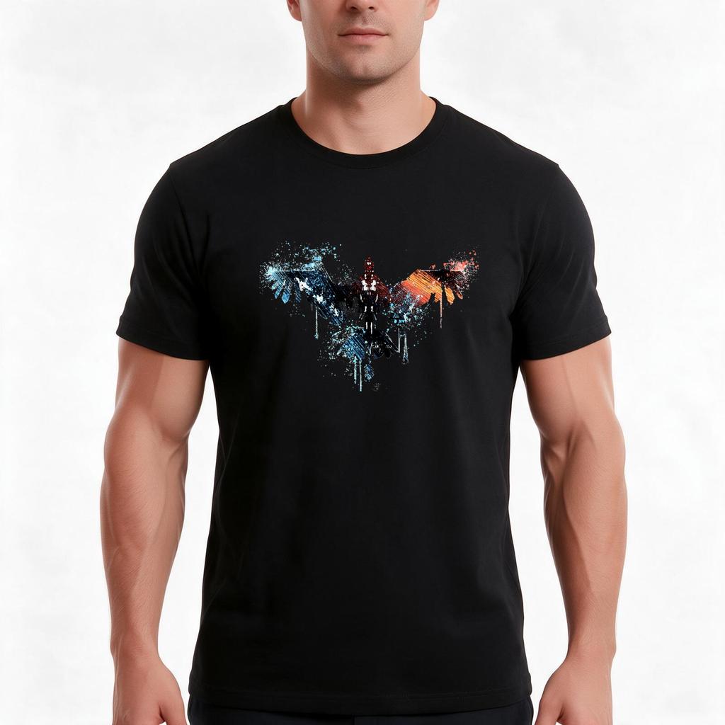 Horizon Zero Dawn Colorful Stormbird Drawing Tshirt Summer Casual Cotton Tee Oversized Streetwear Tops Vintage Graphic Print