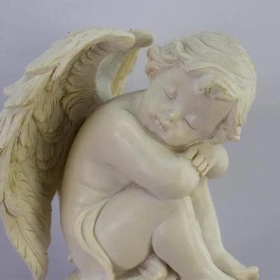 Neue Harz Engel Solar Gartenleuchte Rasen Erdspieß Solar Gartenleuchten Außen Wasserdicht LED Deko Zubehör