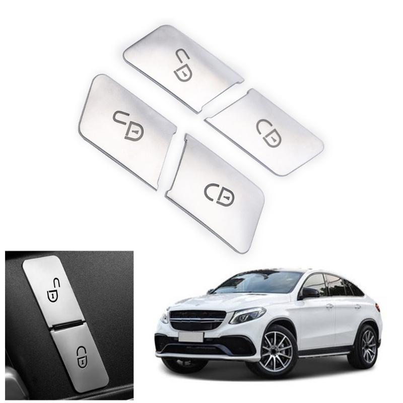 4 Pack Door Lock Button Cover Door Lock Switches Button Sticker Driver Door Lock Unlock Control Buttons for W204 W212
