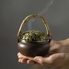 Vintage Incense Burner with Handle Ceramic Sandalwood Incense Burner Aromatherapy Meditation & Home Décor
