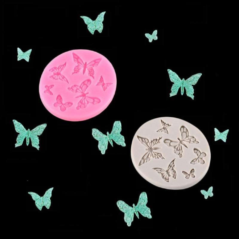 3D Butterflies Shaped Silicone Flexible Food Grade Mould Clay Resin Ceramics Candy Fondant Candy Chocolate Soap Mould