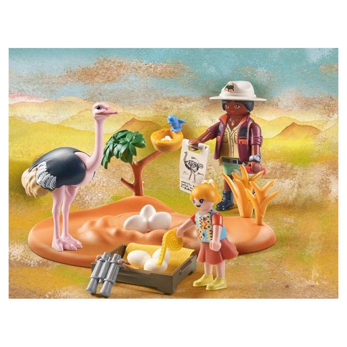 Jouet - playmobil - wiltopia 71296 explorateurs et nid d'autruche - mixte - blanc - enfant