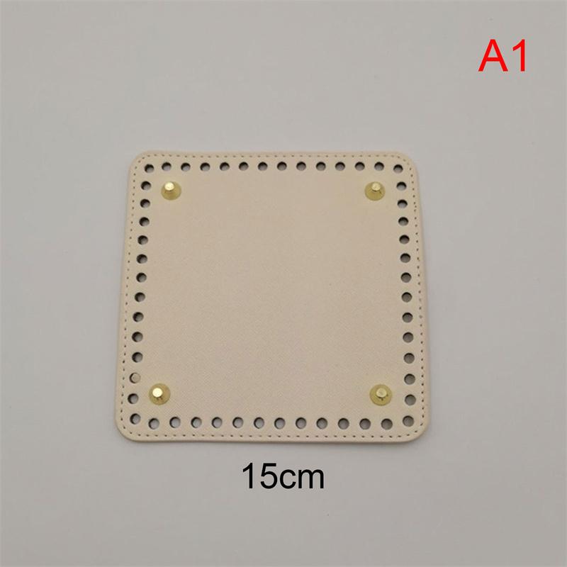 תחתית תיק עור עשה זאת בעצמך בעבודת יד אובלית עגולה אביזרי תיק תחתית לתיקים