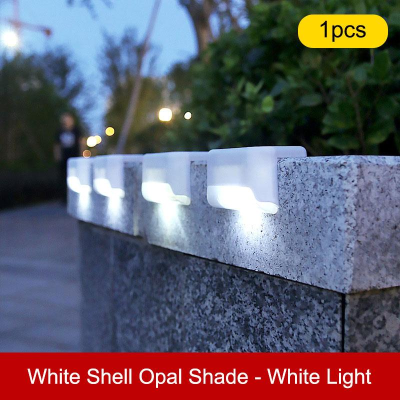 Solarne światło pokładowe zewnętrzne 1 szt., Wodoodporne solarne światło LED na schody zewnętrzne, stopień, ogrodzenie, podwórko, patio i ścieżkę