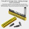 MultiPurpose 12pc Screwdriver Bit Kit With 55mm Extension Rod Storage Rack For Hard To Reach Areas Workshop Essential