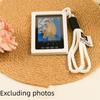 Blank Photo Frame Keychain Candy-Colored Photo Frame Keyring Insert Photo Split Key Pendant Diy Key Holder