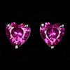 Natural Pink Ruby Earring 11.1 Ct Heart Gemstone Jewelry Gift